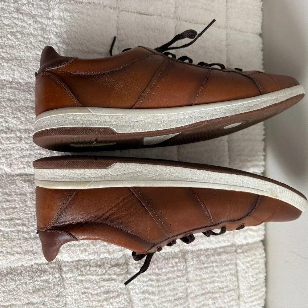 Florsheim Comfortech Mens 13W Brown Leather Lace Up Sneakers 14307-221